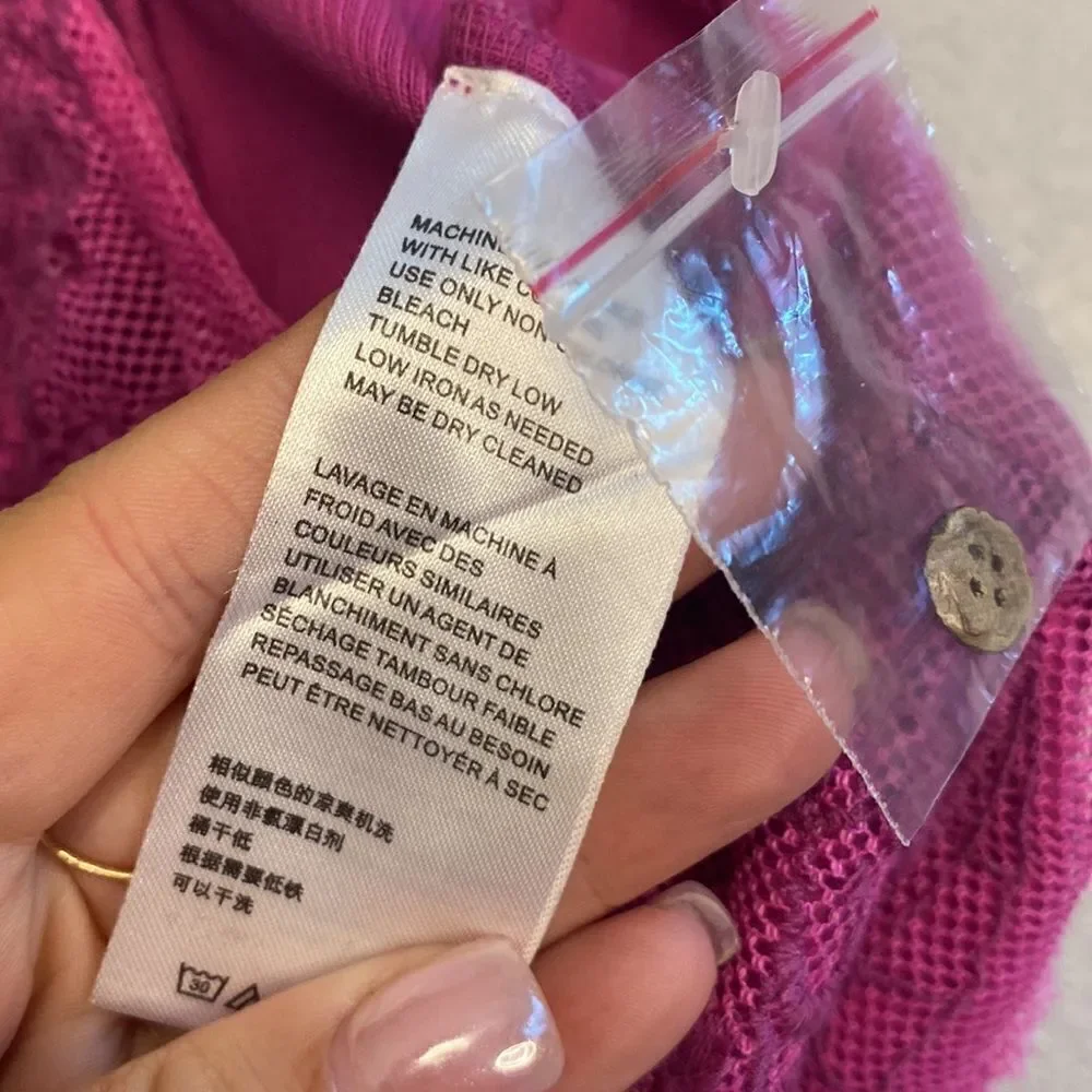 NWT- Free People Have My Heart Tank in Raspberry Sherbert -Size XS